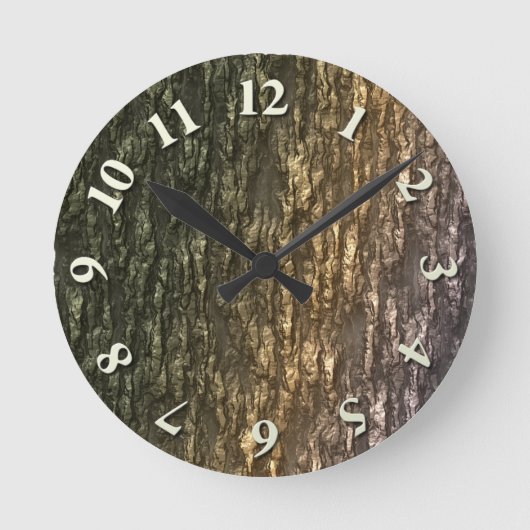 Mossy Bark Camouflage Runde Wanduhr (Vorderseite)