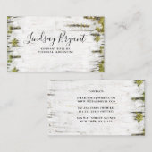 Mossy Birch Bark Rustikales Landwald Visitenkarte (Vorne/Hinten)