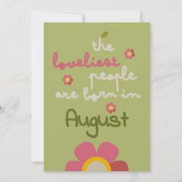 MOSSY BLOOM - Birthday Floral Einladungskarte