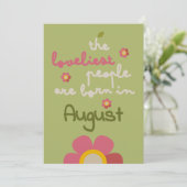 MOSSY BLOOM - Birthday Floral Einladungskarte (Stehend Vorderseite)