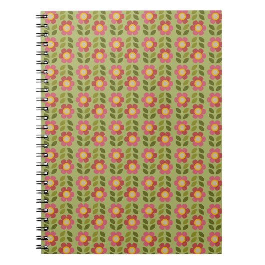 MOSSY BLOOM - Botanisches Muster-Notebook Notizblock (Vorderseite)