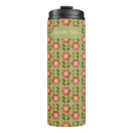 Mossy Bloom Floral Thermal Tumbler Thermosbecher