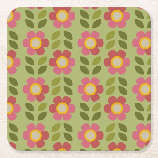 MOSSY BLOOM - Moderner Untersetzer für Blumenpapie (Vorderseite)