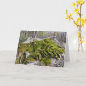 Mossy Broken Headstone Karte (Gelbe Blume)