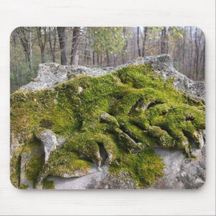 Mossy Broken Headstone Mousepad
