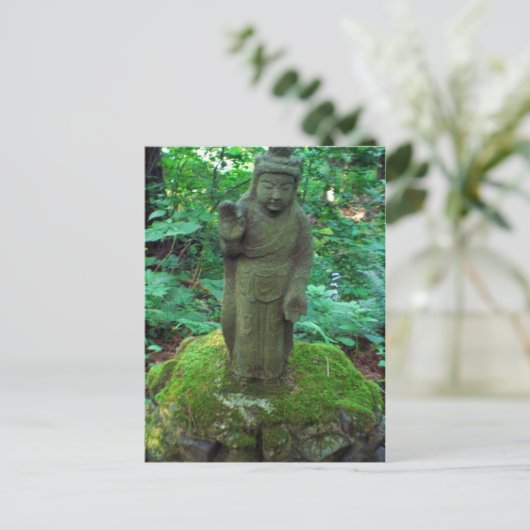 Mossy Buddha Postkarte (Stehend Vorderseite)