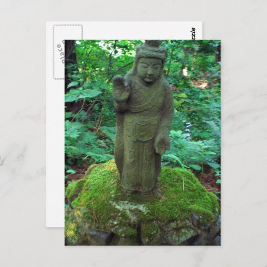 Mossy Buddha Postkarte (Vorne/Hinten)