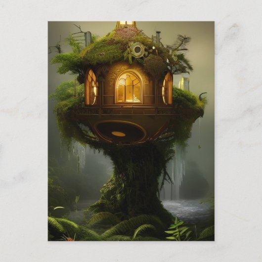 Mossy Fairy House Postkarte (Vorderseite)