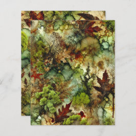 Mossy Fall Forest Alcohol Tinte Buch