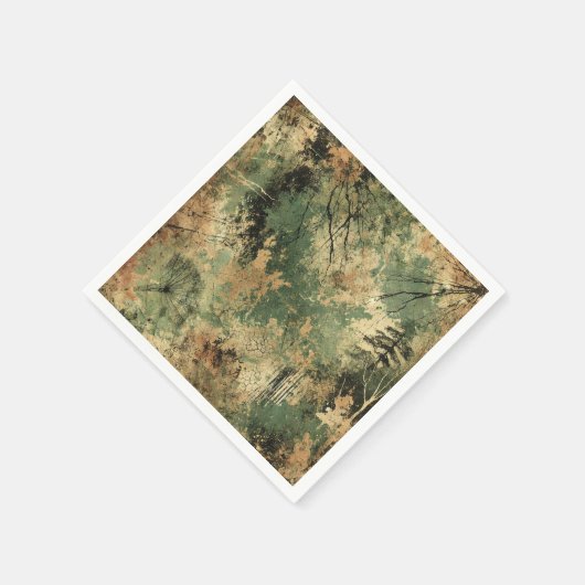 Mossy Fall Forest Floor gestresste Tinte Decoupage Serviette (Ecke)