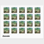 Mossy Frog Quadratischer Aufkleber (Blatt)