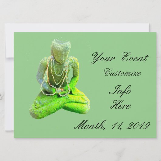 Mossy Green Buddha meditiert Thunder_Cove (Vorderseite)