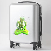 Mossy Green Buddha meditiert Thunder_Cove Aufkleber (Koffer)
