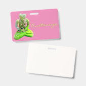 Mossy Green Buddha meditiert Thunder_Cove Ausweis (Front & Back)