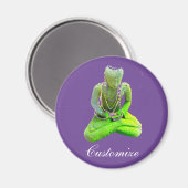 Mossy Green Buddha meditiert Thunder_Cove Magnet (Vorderseite/Rückseite)