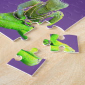 Mossy Green Buddha meditiert Thunder_Cove Puzzle (Seite)