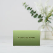 Mossy Green Business Card Visitenkarte (Stehend Vorderseite)