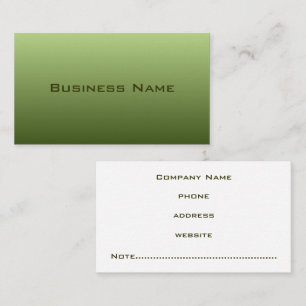 Mossy Green Business Card Visitenkarte
