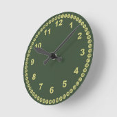 Mossy Green Wall Clock Runde Wanduhr (Winkel)