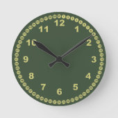 Mossy Green Wall Clock Runde Wanduhr (Vorderseite)