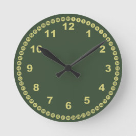Mossy Green Wall Clock Runde Wanduhr
