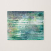 Mossy-Hand bemalt Abstrakt Wabi Sabi Kunst Puzzle (Horizontal)