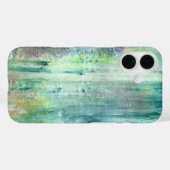 Mossy-Hand Painted Brushstrokes Case-Mate iPhone Hülle (Rückseite (Horizontal))