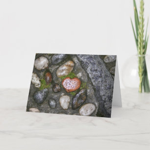 Mossy Heart Pebble Feiertagskarte