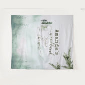 Mossy Meadow Mist-Brautparty Wandteppich (Vorderseite (Horizontal))