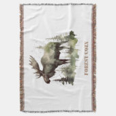 Mossy Moose Wildlife Portrait, kundenspezifisch Decke (Vorderseite Vertikal)