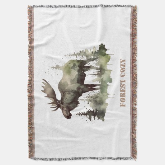 Mossy Moose Wildlife Portrait, kundenspezifisch Decke (Vorderseite Vertikal)