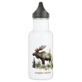Mossy Moose Wildlife Portrait, kundenspezifisch Edelstahlflasche (Links)
