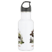 Mossy Moose Wildlife Portrait, kundenspezifisch Edelstahlflasche (Vorderseite)