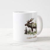 Mossy Moose Wildlife Portrait, kundenspezifisch Jumbo-Tasse (Vorderseite Rechts)