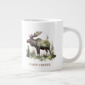 Mossy Moose Wildlife Portrait, kundenspezifisch Jumbo-Tasse (Rechts)