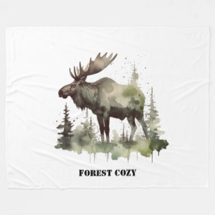 Mossy Moose-Wildlife-Porträt  Fleecedecke