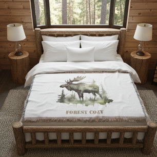 Mossy Moose Wildlife-Porträt, individuell Decke