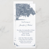 Mossy Oak Tree in Blue Wedding Program Programm (Vorne/Hinten)