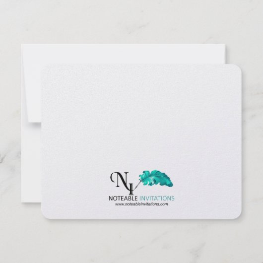 Mossy Oak Tree in Blue Wedding Save the Date (Rückseite)