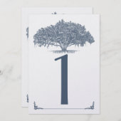 Mossy Oak Tree in Blue Wedding Tischnummer (Vorne/Hinten)
