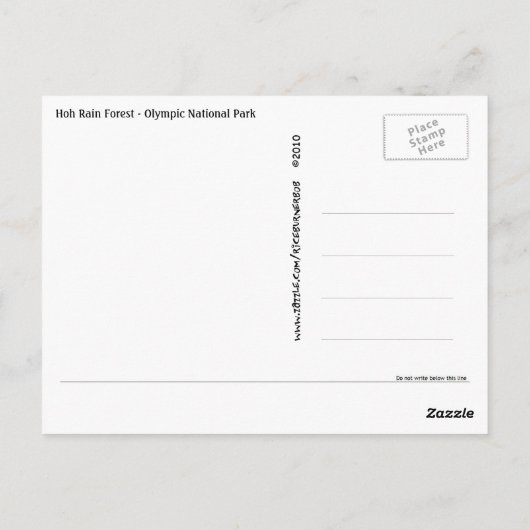 Mossy Phone Booth - Hoh Rain Forest Postkarte (Rückseite)