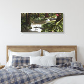 Mossy Rocks Print Leinwanddruck (Insitu (Schlafzimmer))