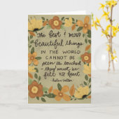 Most Beautiful Things, Helen Keller Karte (Gelbe Blume)