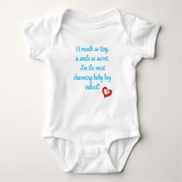 Most Charming Baby Boy Gift, Welcome Little One, Baby Strampler