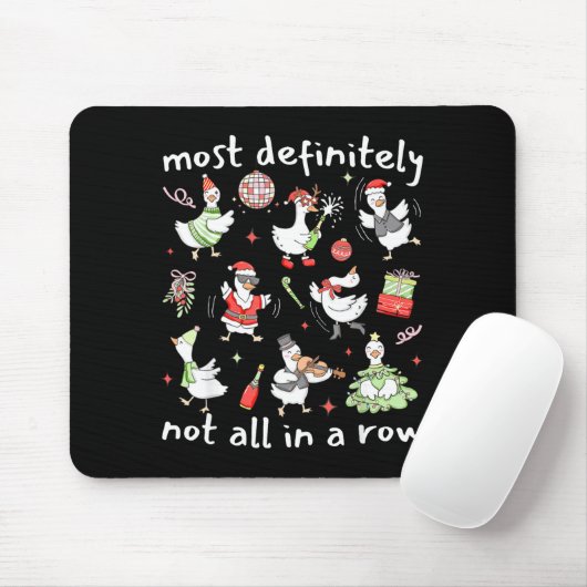 Most Definitely Not All In A Row Christmas Silly G Mousepad (Mit Mouse)