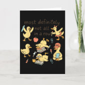 Most Definitely Not All In A Row Duck Back To Scho Karte (Vorderseite)