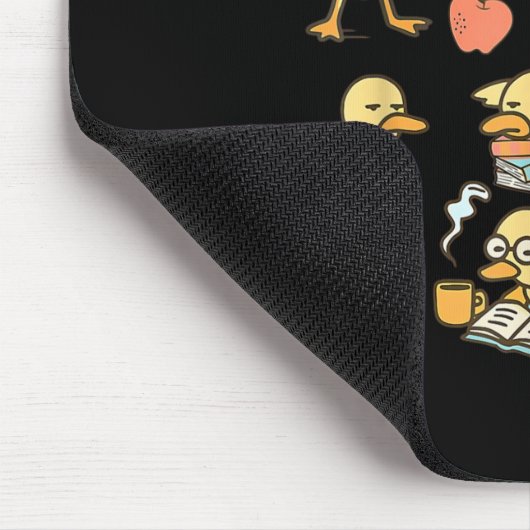 Most Definitely Not All In A Row Duck Back To Scho Mousepad (Ecke)