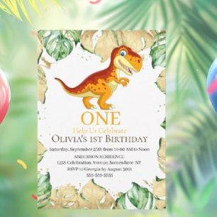 Most Epic 1ST Dino Party Einladung