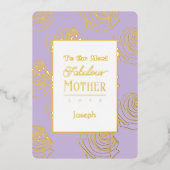 Most Fabulous Mother Lavender Foil Invitation Folieneinladung (Vorderseite)