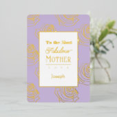 Most Fabulous Mother Lavender Foil Invitation Folieneinladung (Stehend vorne)